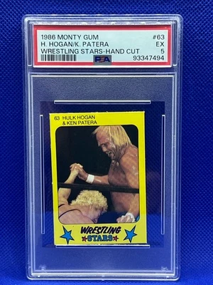 1986 Monty Gum Hulk Hogan Ken Pantera #63 PSA 5  WWF  RIP Hulkster - Image 1 of 2
