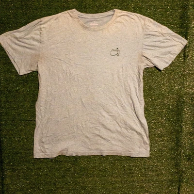 THE MASTERS MENS T SHIRT LIGHT BLUE GREEN STRETCH FIT LOGO FRONT BACK TEE SIZE L - Image 1 of 4