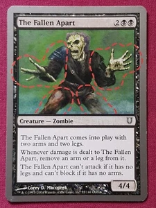 Magic The Gathering UNHINGED THE FALLEN APART black card MTG - Picture 1 of 2