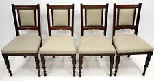 4 Edwardian Dining Chairs Upholstered Seats and Bscks  FREE Nationwide Delivery