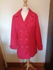 Vintage Original 1960s Mod Ladies Red Rain Mac / Trench Coat Mod - Size 10 - 12