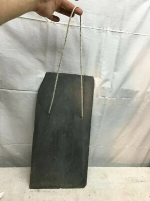  Slate Hanging Chalkboards Mini Memo Name Tags Wedding Message Board 9inx18in - Image 1 of 4