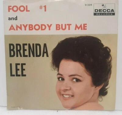 BRENDA LEE ROCKABILLY 45 RPM, FOOL #1 / ANYBODY BUT ME - Image 1 of 4