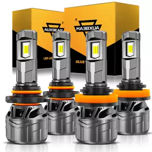 AUXBEAM Canbus 9005 H11 LED Headlight Super Bright Bulbs Kit White High Low Beam - Foto 1 di 18