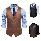 Men's Vest Single Breasted Vest Casual Vest Solid Color Fashion Pocket Buttons