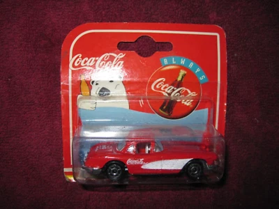 Vintage Coca-Cola ‘58 Chevrolet Corvette Majorette Die Cast 1:64 Red - Image 1 of 4