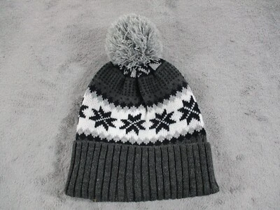 Club Room Hombres Nuevo Unisex Negro Gris Pom Invierno Isla Justa Sombrero Gorra Gorro O/S Nuevo con Etiquetas Foto 1 de 4