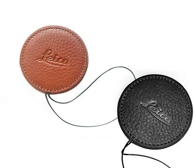 For Leica QP Q2  Q3 Q Genuine leather Lens Cap Lens Protection Cover Red Brown - Image 1 of 4