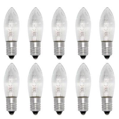 E10 Candle Light Bulbs 34V 3W Replacement Bulbs for Fairy Arch Candle 10Pcs - Image 1 of 4