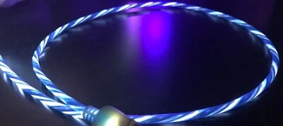 LED light-up charger cable FOR ALL MICRO-C TYPE REVERSIBLE PHONES AND DEVICES - Image 1 of 4