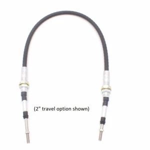 8 Series Push-Pull Cable, Bulkhead Hubs, 3/8-24 Rods, (choose travel option) - Picture 1 of 3