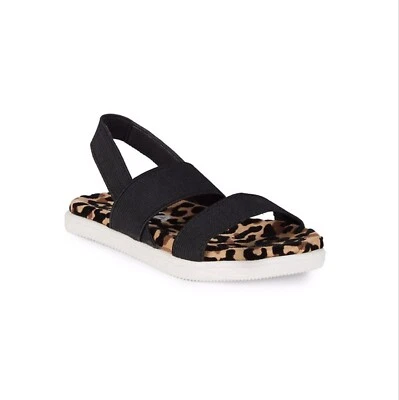 Mini MIA Sandals Little Jezza Black  Elastic Cheetah Size 5 - Image 1 of 4