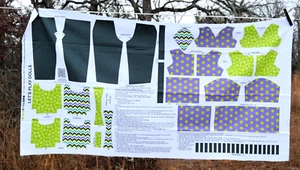 Let's Play Dolls fabric panel for 18" dolls Cut and sew - Picture 1 of 1