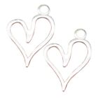 1/2/10/20 Pieces Metal DIY Jewelry Charm Heart for DIY Necklace Bracelet