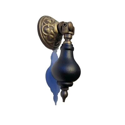 Drawer Pull - ​Eastlake Victorian Style Antiqued Brass with Black knob - Image 1 of 3