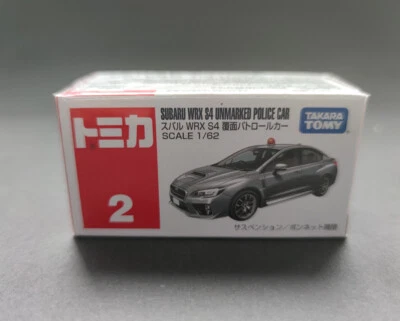 Takara Tomy Tomica 2 Subaru Wrx S4 Unmarked Police Car 1/62 Mini Diecast Car - Image 1 of 4