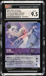 Elsa Spirit Of Winter 207 Lorcana First Chapter Enchanted Foil CGC Mint+ 9.5 - Picture 1 of 2