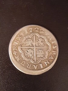 1722 J 2 REALS SPAIN - Picture 1 of 2