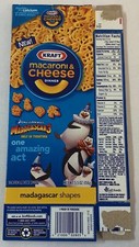 2012 Kraft Macaroni & Cheese box ~ MADAGASCAR 3