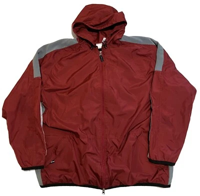 Chaqueta cortavientos Pro Spirit cremallera completa para hombre XL capucha roja correr ventilada Foto 1 de 4