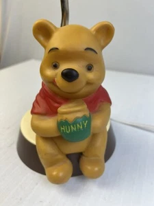 Winnie The Pooh Table Lamp Vintage 1970's 12" H Nursery Light Storybook - Picture 1 of 14