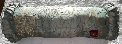 BILTMORE Home Luxury Bolster Pillow Green & Champagne 23’ x 7” - Image 1 of 4