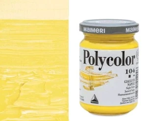 MAIMERI POLYCOLOR COLORE ACRILICO ACRILICI 140 ML IN BARATTOLO Giallo Napoli 104 - Foto 1 di 3