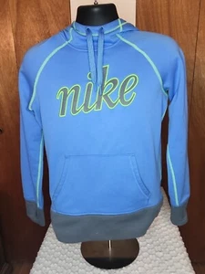Nike Therma Fit Blue Gray Women's Hoodie Size Medium Casual Comfort Logo - Picture 1 of 3