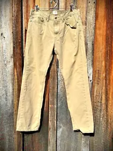 Women's Straight Leg 5 pocket khaki Dockers jeans contrast stitching 34x30 - Picture 1 of 8