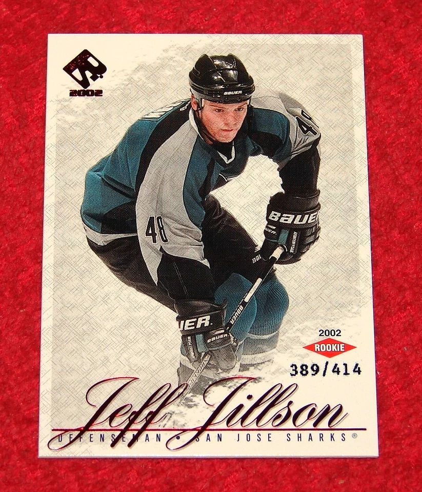 JEFF JILLSON SAN JOSE SHARKS 2001-02 PRIVATE STOCK RC #137 389/414 (H-2605) - Image 1 of 1