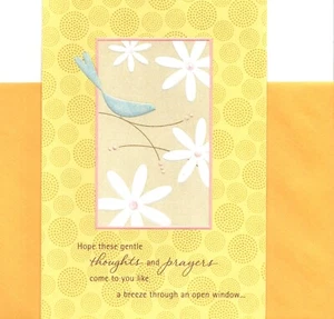 Tarjeta de felicitación Get Well Soon Cheerful Bluebird & White Daisy Theme Hallmark - Imagen 1 de 3