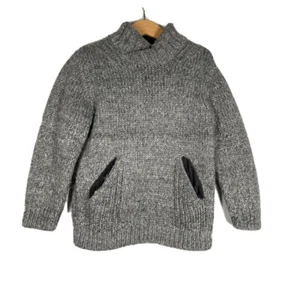 Zara Boys Knitwear Sweater With Front Hand Pocket Size 6 Color Grey - Picture 1 of 3