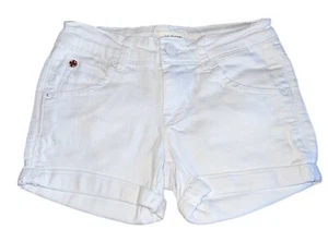Hudson Girls Rolled Hem White Denim Jean Shorts Size 7 - Picture 1 of 4