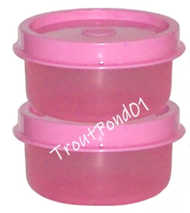 Tupperware Smidgets Mini Tiny Bowl Containers 1oz Set of 2 Cotton Candy Pink - Picture 1 of 3