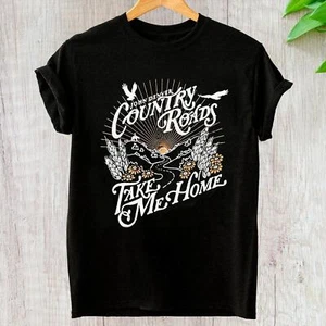 NEW John Denver Country Roads Take Me Home Black All Size Gift Shirt FA1206 - Picture 1 of 2