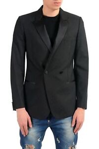 Versace Men's 100% Wool Double Breasted Blazer Sport Coat US 38 IT 48