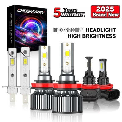 6x faros LED de haz alto bajo bombilla antiniebla H1 + H11 para Ford Focus 2012-2018 Foto 1 de 4