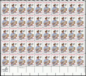 1910, Color Shift ERROR Sheet of 50 18¢ Red Cross Stamps Mint NH - Stuart Katz - Picture 1 of 2