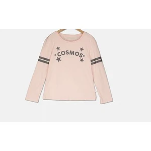 BCBGirls Round Neck Long Sleeve Cosmos Star Gazer Glitter Top Rose Petal Size 5 - Picture 1 of 3