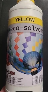 1L GELB Eco-Solvent Tinte für Roland, Mutoh, Mimaki & mehr; siehe Beschreibung - Bild 1 von 2