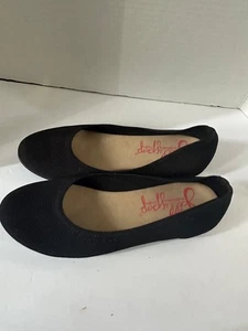 Jellypop Damengröße 8 schwarze flache bequeme Slipper aus Memory Foam - Bild 1 von 6
