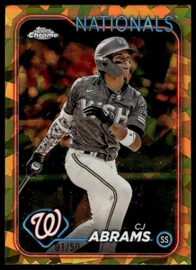 2024 Topps Chrome Sapphire Edition #37 CJ Abrams Gold #/50 - Picture 1 of 2