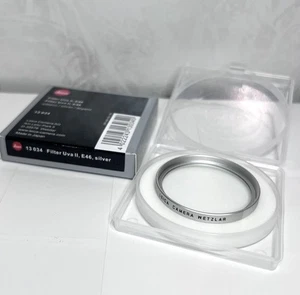 Brand New Leica UV Filter II E46 / 46mm - Silver UVa (13034) - Picture 1 of 4