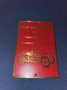 VMCCA 1961 Great Lake Regional Cherryland Tour Messingschild Plakette 3” x 2” Michigan - Bild 1 von 2
