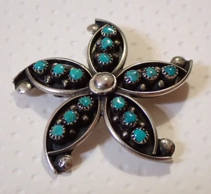 Broche colgante estrella de mar turquesa como está plata de ley 925 FALTA TALLO - Imagen 1 de 6