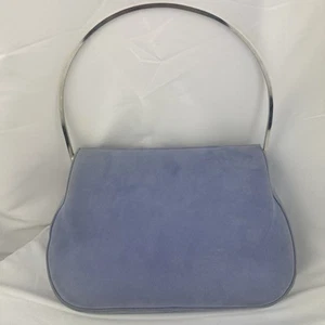 Carvela Kurt Geiger Pastel Blue Velvet Top Handle Bag - Picture 1 of 5