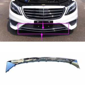 1PCS Chrome Front Bumper Trim Molding Fit For Mercedes W222 S65 S63 AMG 2014-16 - Picture 1 of 7