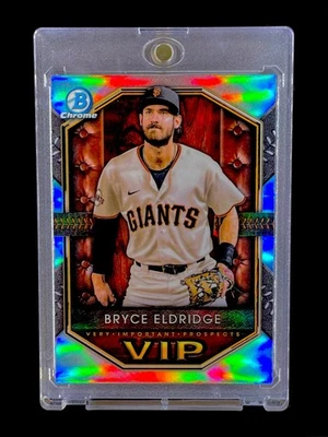 BRYCE ELDRIDGE ROOKIE RED REFRACTOR HOLO CHROME 2025 Insert Bowman - GIANTS - Image 1 of 4
