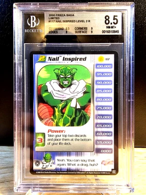 DBZ CCG DRAGON BALL Z NAIL INSPIRED LV2 #117 LIMITED NON-FOIL BGS 8.5 NM-M+ 2000 - Image 1 of 2