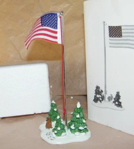Department 56 Village Flag Pole Original Snow Village 51772 With Original Box - Picture 1 of 5